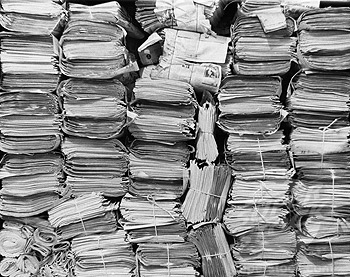 Stacks of paper bundles Stacks of Bundled Papers